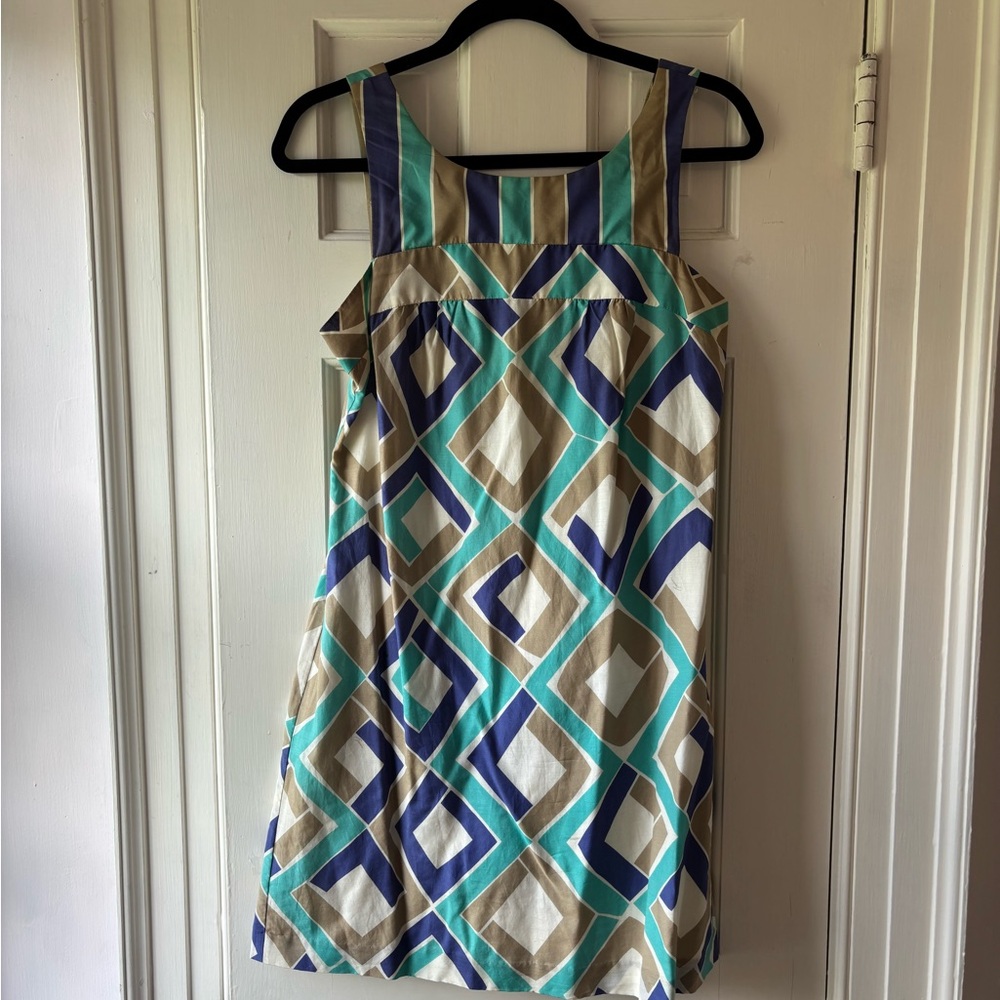 Trina Turk Green and Blue Sleeveless Sundress SIZE 4
